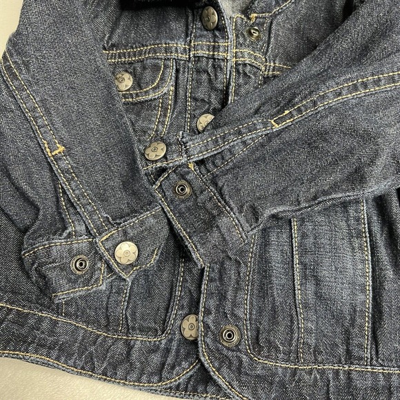 carter’s Baby Girl Jean Jacket Size 12 Month Baby Denim Jacket Blue Button Down - Picture 6 of 8